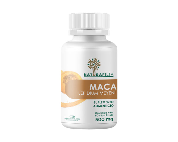 MACA, 60 Cápsulas, 500mg, NATURAFILIA