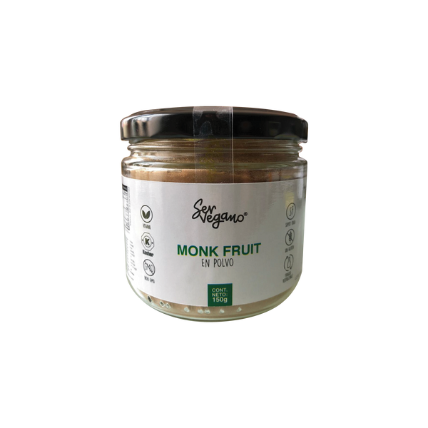 Monk Fruit en Polvo 100% Natural, 150G, SerVegano® (Sin ERITRITOL ni edulcorantes adicionales)