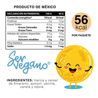 Obleas de Amaranto con superfoods endulzadas con Stevia, Natural, 60g