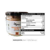 Azúcar de Datil 100% Natural, 200g, SerVegano®