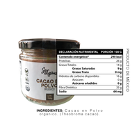 Cacao en Polvo Orgánico, 150g, SerVegano®