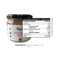 Azúcar de Coco Orgánico, 100% Natural (sin canela), 200G, SerVegano®