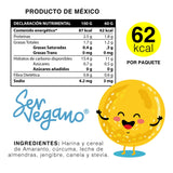 Obleas de Amaranto con superfoods endulzadas con Stevia, Leche Dorada, 60g